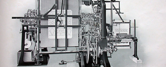 Maszyna do haftu firmy LÄSSER - Zdjęcie pochodzi ze strony http://www.laesser.ch/about-us/history/embroidery/ 