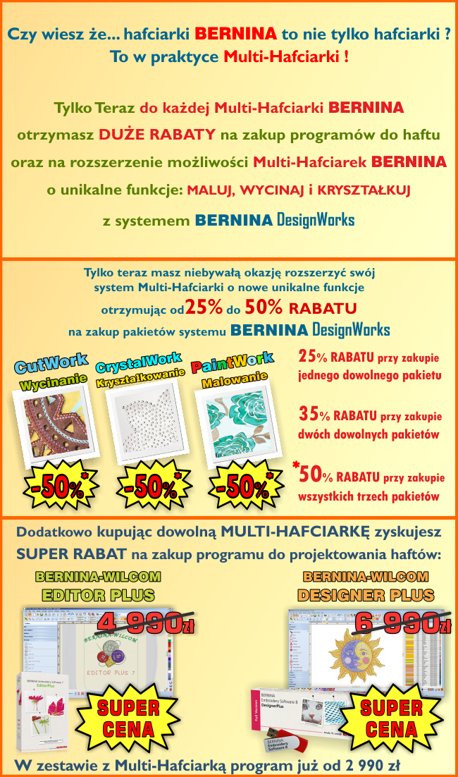 Promocje Multi-Hafciarek BERNINA