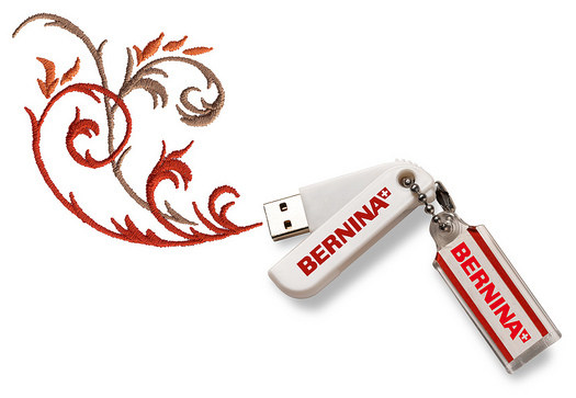 Hafciarka komputerowa bernette b70 DECO - Odczyt haftów z pendrive USB